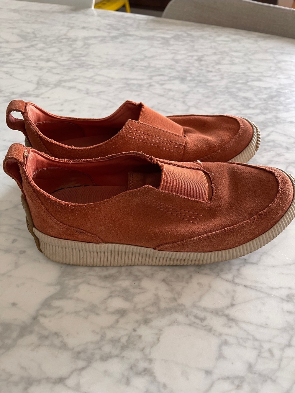 Sorel Women’s Slip-On Sneakers in Rust Orange